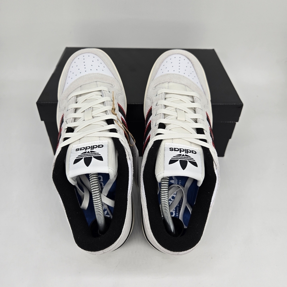 New adidas Forum 84 Low ADV Crystal White Black Scarlet Men's Shoes Size 10 - Picture 5 of 8